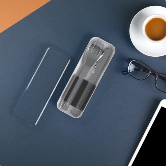 Комплект прибори за хранене MB Slim box - черни