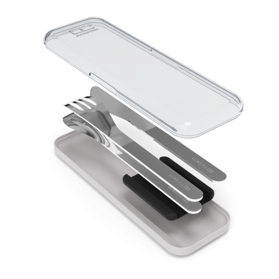 Комплект прибори за хранене MB Slim box - черни
