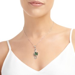 Сребърен медальон, Ключ Сол, Четирилистна Детелина 